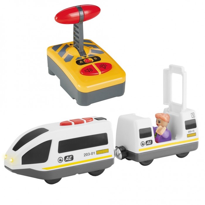 Set trenulet electric cu telecomanda RC cu lumini LED sunete -pentru seturile de trenulete din lemn